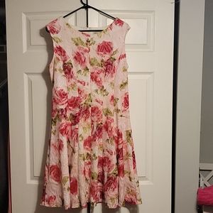Sandra Darren pink floral dress